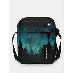 Сумка мессенджер НЕСТАНДАРТИКА, фактура гладкая, голубой, черный, бирюзовый