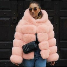 Шуба MOOCIE, размер XXL, розовый