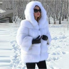 Шуба MOOCIE, размер XXL, белый