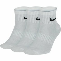 Носки NIKE EVERY DAY LIGHTWEIGHT ANKLE 3 PAIR SOCKS, комплект, 3 пары, размер L, белый