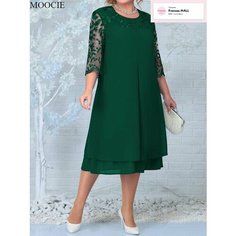 Платье MOOCIE Базовая коллекция, размер L, болотный