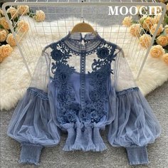 Блуза MOOCIE, размер OneSize, cиний