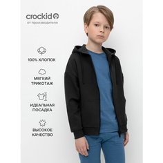 Толстовка crockid К 301992-1/черное дерево, размер 76/146, черный