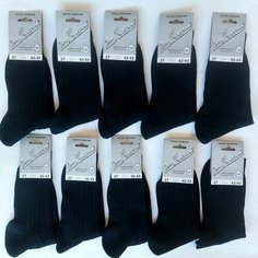 Носки 100Cotton Носки, комплект, 10 пар, размер 31, черный