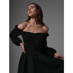 Платье SELEYA BETTER, размер 40, черный матовый