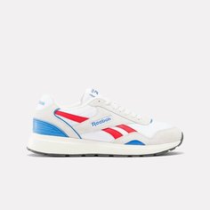 Кроссовки Reebok GL1100, полнота F, размер 8 US, серый/красный/голубой