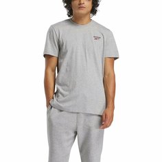 Футболка спортивная Reebok Identity Small Logo Tee, размер M INT, серый/красный