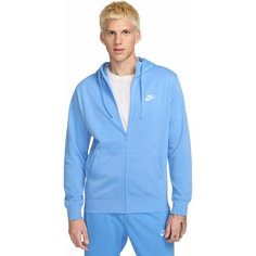 Толстовка спортивная NIKE NSW CLUB FZ FT HOODIE, размер 3XL, , голубой