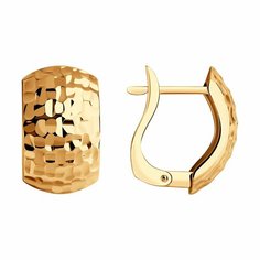 Серьги Diamant online, красное золото, 585 проба, длина 1.6 см