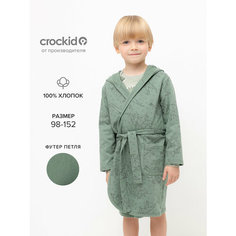 Халат crockid К 5763/весенний зеленый,динозавры, размер 56/104, зеленый