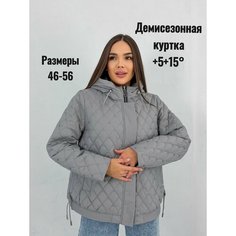 Куртка , размер 52(52-54), серо-зеленый Нет бренда