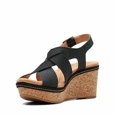 Босоножки Clarks, размер 41 EU, black nubuck