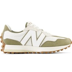 Кроссовки New Balance 327, размер 6,5 US, оливковый/белый