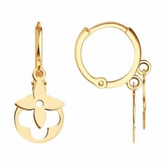 Серьги Diamant online, красное золото, 585 проба, , золотистый