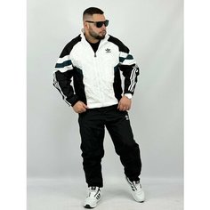 Костюм спортивный , размер L, белый/черный Нет бренда