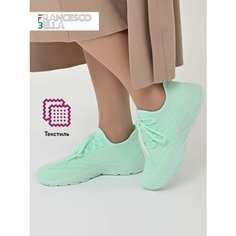 Кроссовки FRANCESCO BELLA, полнота G (EU)/ на среднюю и широкую стопу, размер 39, светло-зеленый