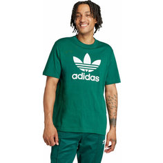 Футболка adidas Adicolor Trefoil Tee, размер M INT, темно-зеленый