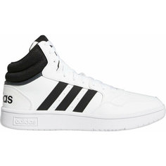 Кеды adidas Hoops 3.0 Mid, полнота F, размер 7 UK, белый/черный