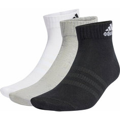 Носки adidas Thin and Light Ankle Socks 3 Pairs, комплект, 3 пары, размер XS, черный/серый/белый