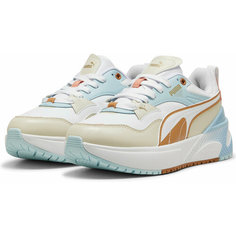 Кроссовки PUMA R78 Disrupt, полнота F, размер 6 UK, бежевый/голубой