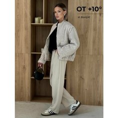 Бомбер EMBERENS, размер L-XL, бежевый