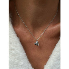 Колье LU Jewel, серебро, 925 проба, фианит, длина 45 см., серебристый/белый