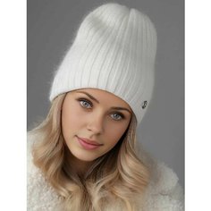 Шапка бини Lovely Charms Тепло пушистой ангоры для женщин, размер 50-58, белый