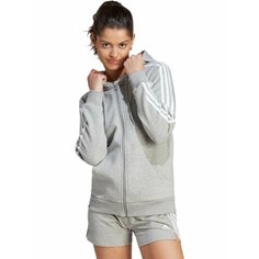 Толстовка спортивная adidas Essentials 3-Stripes Full-Zip Fleece Hoodie, размер XS INT, , серый