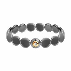 Браслет Diamant online, красное золото, 585 проба, бриллиант, керамика, длина 18 см., прозрачный