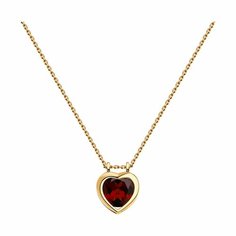 Колье Diamant online, красное золото, 585 проба, гранат, длина 40 см., красный