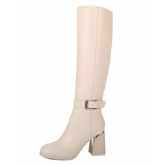 Сапоги Pierre Cardin, полнота G (EU)/ на среднюю и широкую стопу, размер 39, бежевый