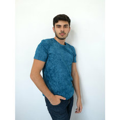 Футболка KerimoV GROUP Футболка винтажная, 1 шт., размер 52, небесный