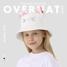 Панама Overhat "Кошка" для девочек и женщин, размер 54, белый