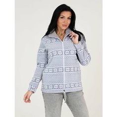 Толстовка размер 48, , серый, белый Нет бренда