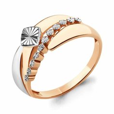 Кольцо Diamant online, красное золото, 585 проба, размер 19.5, золотистый