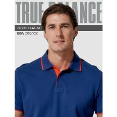 Поло TRUE BALANCE REGULAR FIT, размер 54, Джинсовый