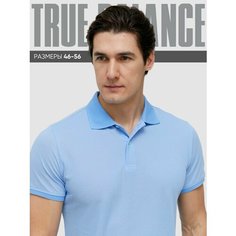 Поло TRUE BALANCE REGULAR FIT, размер 56, голубой