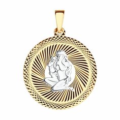 Подвеска Diamant online, красное золото, 585 проба, размер 2.6 см.