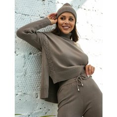 Костюм классический , размер 42-46, капучино Нет бренда