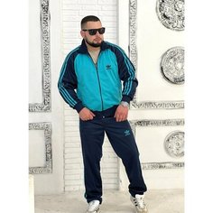 Костюм спортивный , размер L, голубой/синий Нет бренда