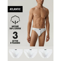 Трусы Atlantic, комплект из 3 шт., размер XXL, белый