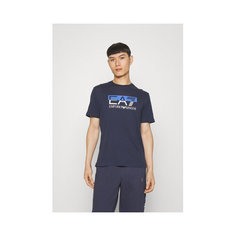 Футболка спортивная EA7 EMPORIO ARMANI, размер S, темнo-cиний