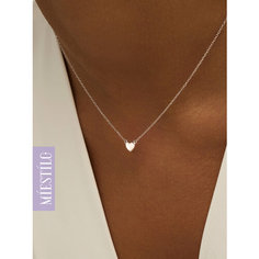 Колье MIESTILO, серебро, 925 проба, родирование, длина 40 см., белый, серый, серебристый