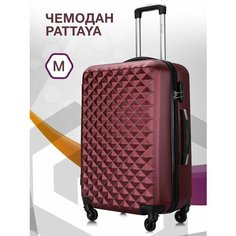 Чемодан Lcase Phatthaya, 74 л, размер M, винный