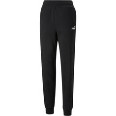 Брюки спортивные PUMA ess embroidery high waist pants fl cl, размер 42, черный