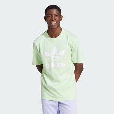 Футболка adidas Originals Adicolor Trefoil , размер L, зеленый