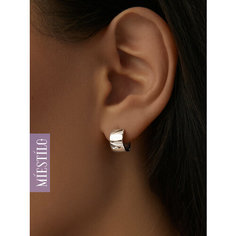 Серьги конго MIESTILO, серебро, 925 проба, родирование, , серый, серебристый