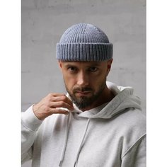 Шапка бини ALEKON для мужчин, размер 54-60, серый Алекон