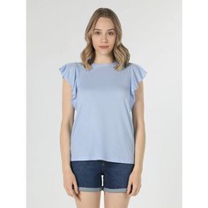 Футболка COLINS, размер XS, голубой