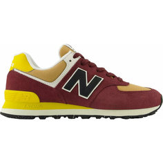 Кроссовки New Balance 574, размер 6 US, бордовый/желтый